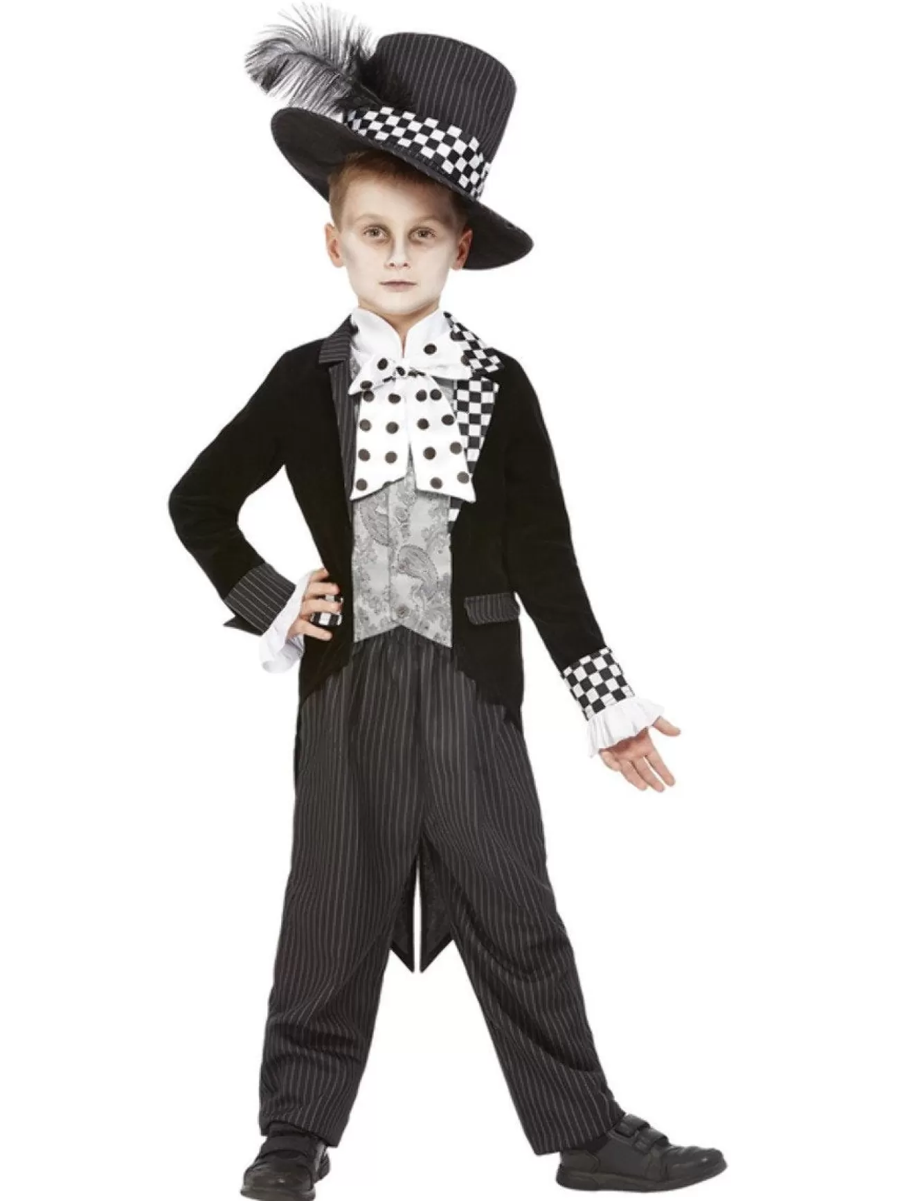 Smiffys Wonderland Dark Mad Hatter Boys Costume>Kids Kids Costumes