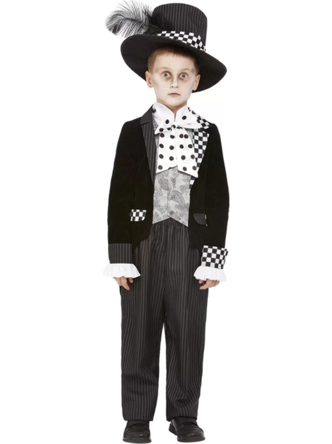 Smiffys Wonderland Dark Mad Hatter Boys Costume>Kids Kids Costumes