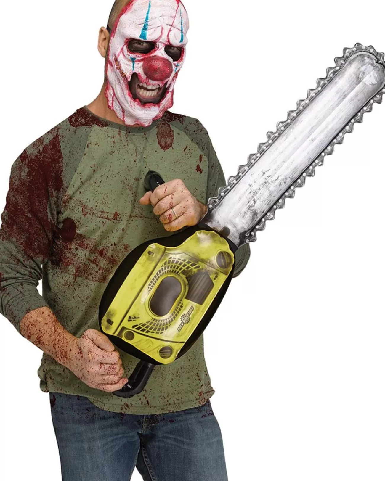 Fun World Yellow Inflatable Chainsaw Prop> Halloween Accessories