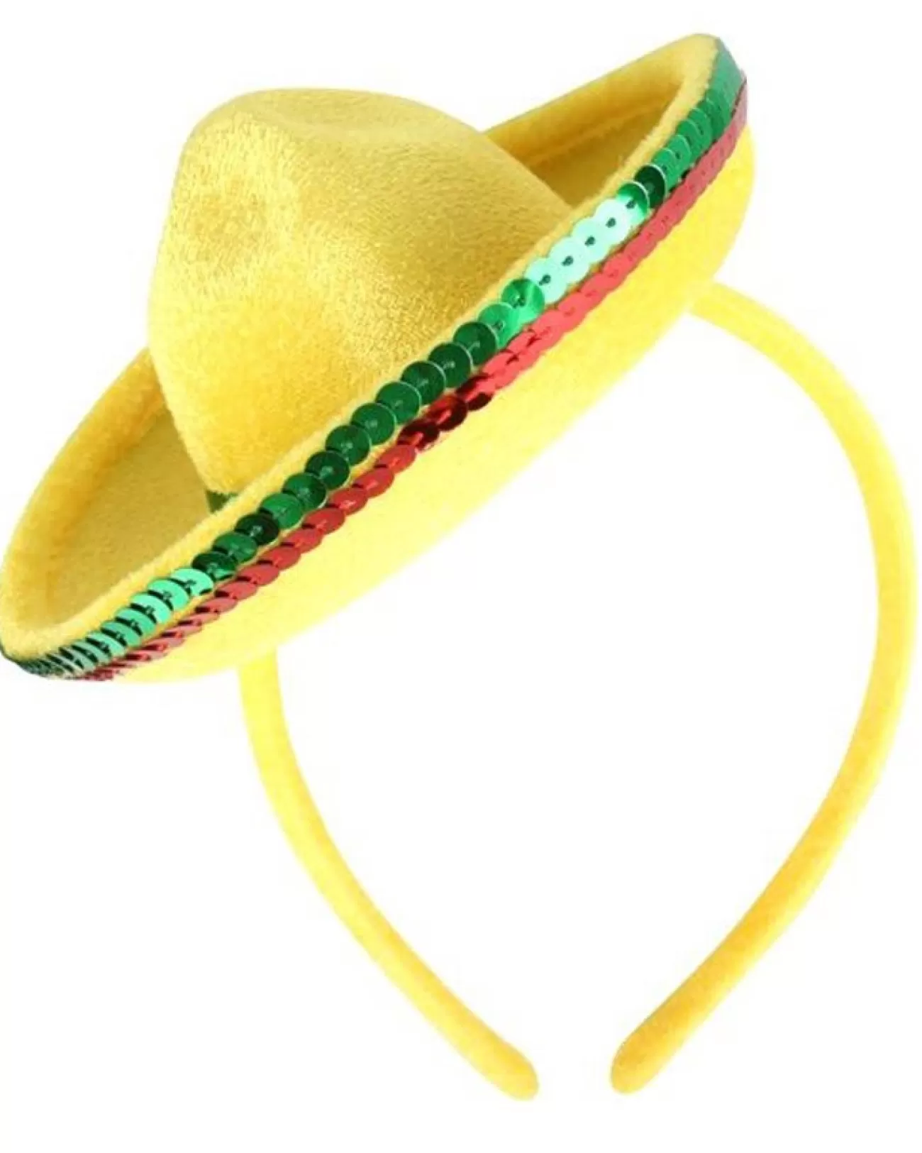 Tomfoolery Yellow Mexican Hat Headband> Halloween Accessories