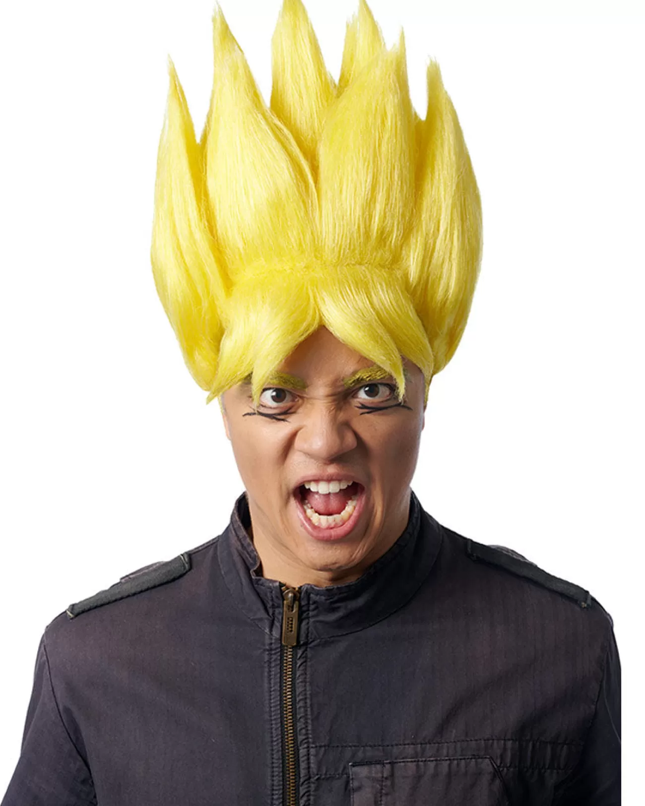 Costume Culture by Franco Yellow Warrior Anime Wig> Halloween Wigs