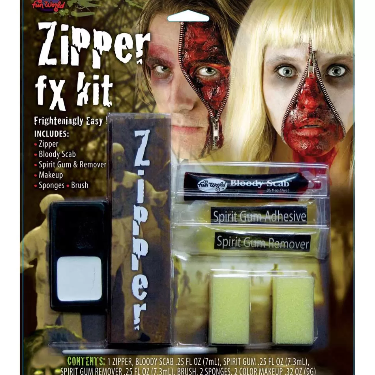 Fun World Zipper Face Makeup Kit> Halloween Accessories